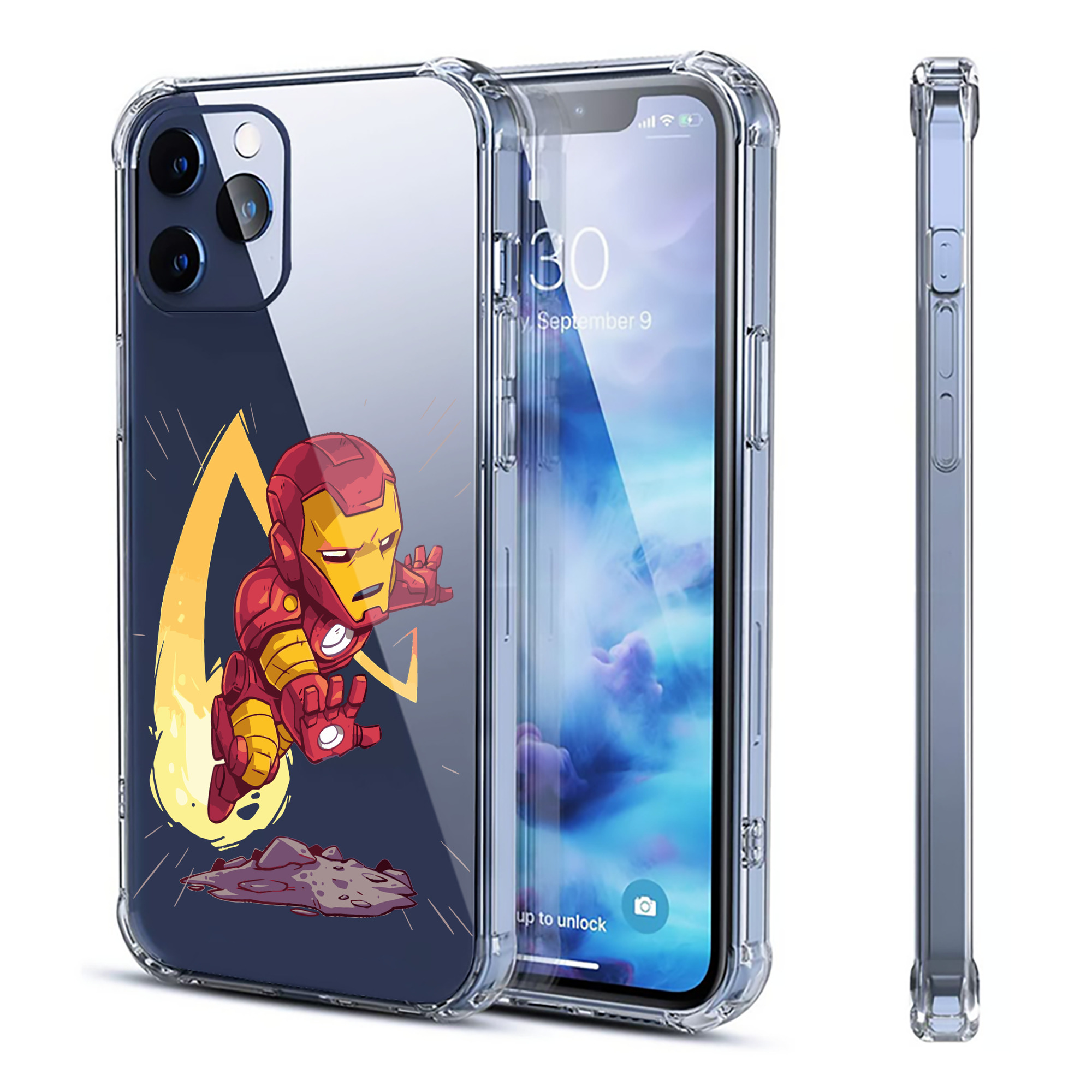 （画像用） アベンジャーズ The Avengers 【iPhone 12シリーズ対応】透明スマホケース（クリアソフトケース）